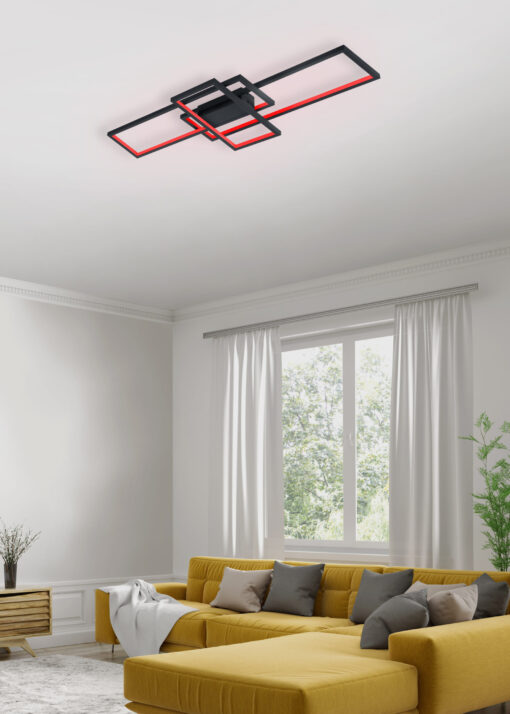 Φωτιστικό Οροφής Trio Lighting LED 36W  Ανθρακί Μεταλλικό 3000lm RGBW 3000 – 6000K  652610342