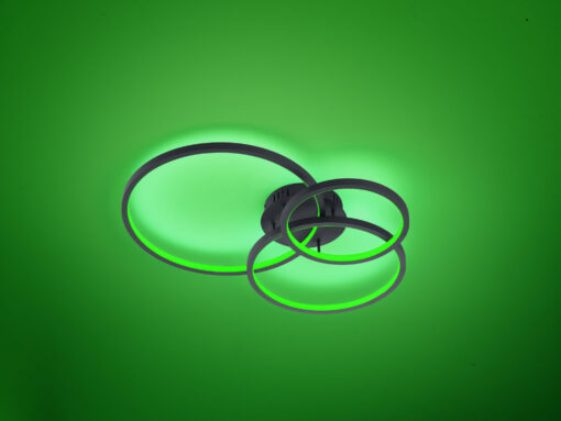 Φωτιστικό Οροφής Trio Lighting LED 36W  Ανθρακί Μεταλλικό 3000lm RGBW 3000 – 6000K  652710342