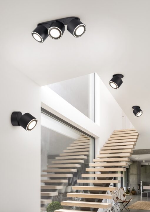 Φωτιστικό Οροφής Trio Lighting LED 3,5W  Μαύρο Ματ Μεταλλικό 340lm 3000K  652910132