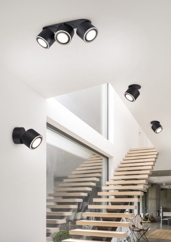 Φωτιστικό Οροφής Trio Lighting LED 3,5W  Μαύρο Ματ Μεταλλικό 340lm 3000K  652910132