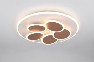 Φωτιστικό Οροφής Γκρι & Χρυσό MANDALA LED 35W 4200lm CCT Dimmable με Τηλεχειριστήριο Trio Lighting – 653210676