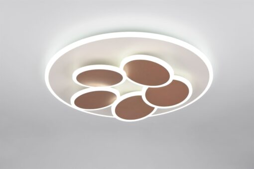 Φωτιστικό Οροφής Γκρι & Χρυσό MANDALA LED 35W 4200lm CCT Dimmable με Τηλεχειριστήριο Trio Lighting – 653210676