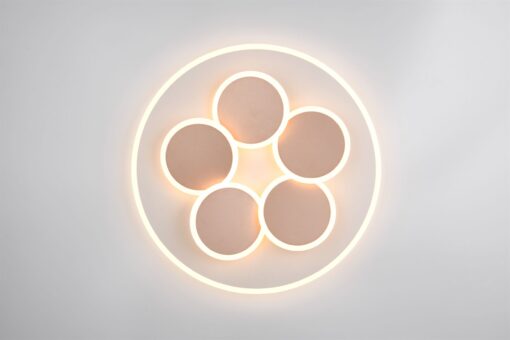 Φωτιστικό Οροφής Γκρι & Χρυσό MANDALA LED 35W 4200lm CCT Dimmable με Τηλεχειριστήριο Trio Lighting – 653210676