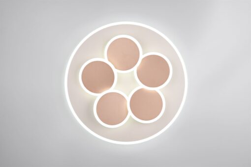 Φωτιστικό Οροφής Γκρι & Χρυσό MANDALA LED 35W 4200lm CCT Dimmable με Τηλεχειριστήριο Trio Lighting – 653210676