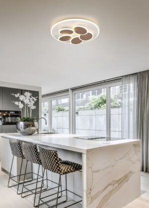 Φωτιστικό Οροφής Γκρι & Χρυσό MANDALA LED 35W 4200lm CCT Dimmable με Τηλεχειριστήριο Trio Lighting – 653210676