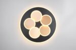 Φωτιστικό Οροφής Μαύρο-Χρυσό MANDALA LED 35W 4200lm CCT Dimmable με Τηλεχειριστήριο Trio Lighting – 653210680