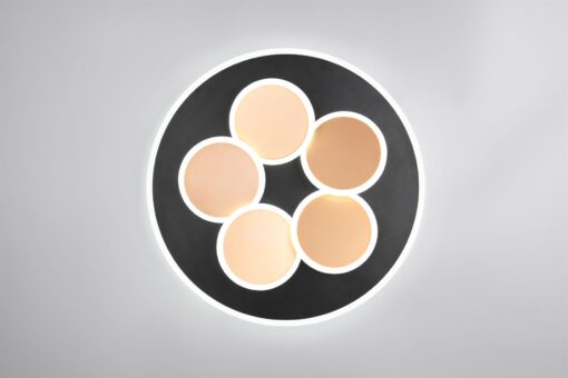 Φωτιστικό Οροφής Μαύρο-Χρυσό MANDALA LED 35W 4200lm CCT Dimmable με Τηλεχειριστήριο Trio Lighting – 653210680