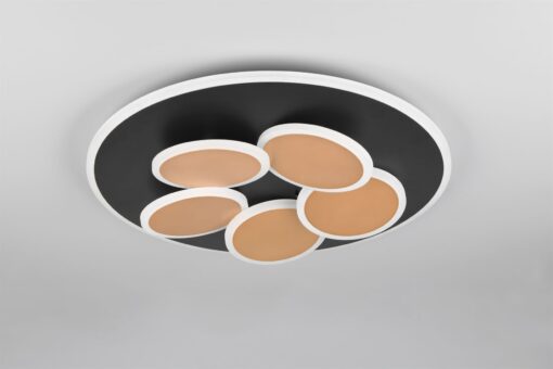 Φωτιστικό Οροφής Μαύρο-Χρυσό MANDALA LED 35W 4200lm CCT Dimmable με Τηλεχειριστήριο Trio Lighting – 653210680