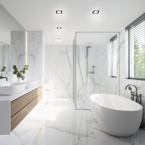 Χωνευτό Φωτιστικό Οροφής Trio Lighting LED 5W 3000K IP44 Μαύρου Χρώματος – 653410132