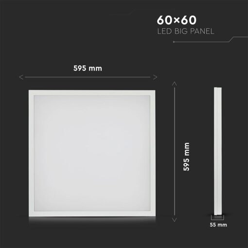 LED Πάνελ Τετράγωνο 2 σε 1 Επιφανειακό-Χωνευτό 60x60cm 25W V-TAC 110° 4000lm Φυσικό 4000K – 6601