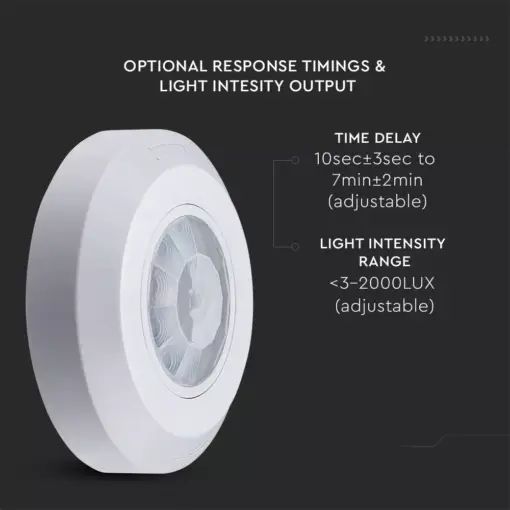 Αισθητήρας κίνησης οροφής λευκό σώμα MAX 200W V-TAC – 6606