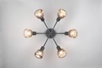 Πολύφωτο Οροφής Μαύρο Ματ & Γυαλί TARIFA 6xE27 Trio Lighting – 662800632
