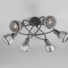 Πολύφωτο Οροφής Μαύρο Ματ & Γυαλί TARIFA 6xE27 Trio Lighting – 662800632