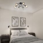 Πολύφωτο Οροφής Μαύρο Ματ & Γυαλί TARIFA 6xE27 Trio Lighting – 662800632