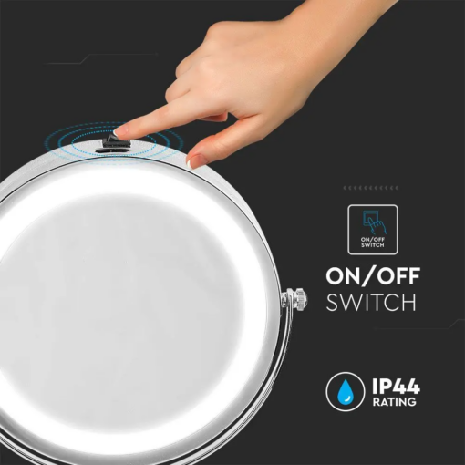 LED Επιτραπέζιος Καθρέφτης 3W Μπαταρίας Περιστρεφόμενος 6400K – 6629