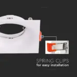 Χωνευτό φωτιστικό Spot GU10 τετράγωνο λευκό V-TAC – 6634