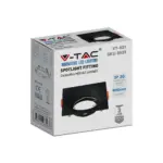 Χωνευτό φωτιστικό Spot GU10 τετράγωνο μαύρο V-TAC – 6635