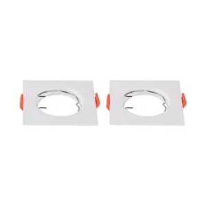 Χωνευτό φωτιστικό Spot GU10 τετράγωνο λευκό 2 τμχ. V-TAC – 6642