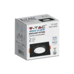 Χωνευτό φωτιστικό Spot GU10 τετράγωνο μαύρο 2 τμχ. V-TAC – 6643