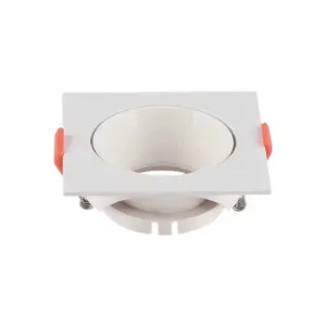 Χωνευτό φωτιστικό Spot GU10 τετράγωνο λευκό με λευκό ανακλαστήρα V-TAC – 6650