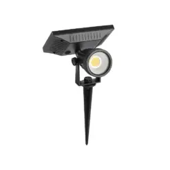 Ηλιακό Φωτιστικό Κήπου Καρφί LED 2W Μαύρο V-TAC Αδιάβροχο IP65 Θερμό 3000K – 6660