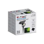 Ηλιακό Φωτιστικό Κήπου Καρφί LED 2W Μαύρο V-TAC Αδιάβροχο IP65 Θερμό 3000K – 6660