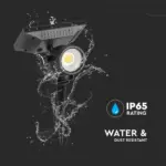 Ηλιακό Φωτιστικό Κήπου Καρφί LED 2W Μαύρο V-TAC Αδιάβροχο IP65 Θερμό 3000K – 6660