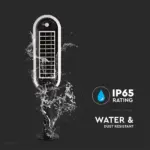 LED ηλιακό φωτιστικό κήπου 5W IP65 φυσικό λευκό 4000K με ανιχνευτή κίνησης & φωτός με μαύρο σώμα V-TAC – 6665