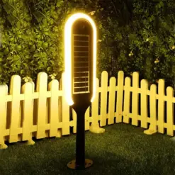 LED ηλιακό φωτιστικό κήπου 5W IP65 θερμό λευκό 3000K με ανιχνευτή κίνησης & φωτός με μαύρο σώμα V-TAC – 6666