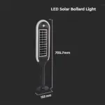 LED ηλιακό φωτιστικό κήπου 5W IP65 θερμό λευκό 3000K με ανιχνευτή κίνησης & φωτός με μαύρο σώμα V-TAC – 6666