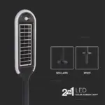LED ηλιακό φωτιστικό κήπου 5W IP65 θερμό λευκό 3000K με ανιχνευτή κίνησης & φωτός με μαύρο σώμα V-TAC – 6666