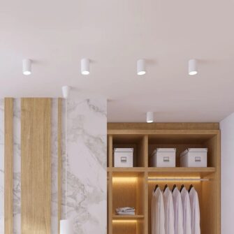 Επιφανειακό φωτιστικό Spot GU10 στρογγυλό με λευκό & χρυσό σώμα V-TAC – 6690