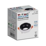 Χωνευτό φωτιστικό Spot GU10 στρογγυλό με λευκό & μαύρο V-TAC – 6694