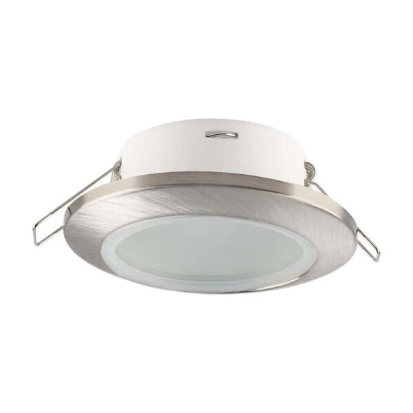 Χωνευτό φωτιστικό Spot GU10 στρογγυλό με satin nickel σώμα IP44 V-TAC – 6700