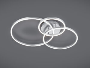 Φωτιστικό Οροφής Trio Lighting  LED 28W Νίκελ Ματ Μεταλλικό Dimmable 3200lm  2700 – 6500K – 670810607