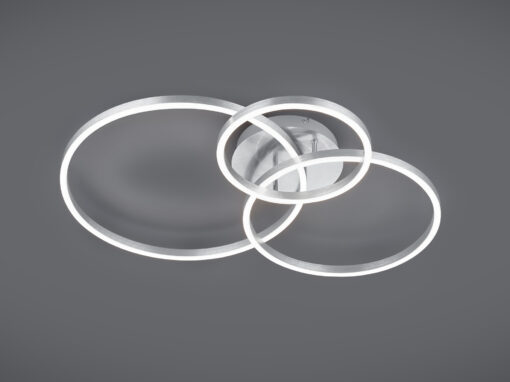 Φωτιστικό Οροφής Trio Lighting  LED 28W Νίκελ Ματ Μεταλλικό Dimmable 3200lm  2700 – 6500K – 670810607