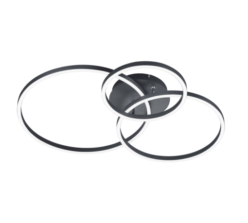 Φωτιστικό Οροφής Trio Lighting  LED 28W Μαύρο Ματ Μεταλλικό Dimmable 3200lm  2700 – 6500K – 670810632