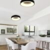 Φωτιστικό Οροφής Trio Lighting LED 27W  Μαύρο Ματ Μεταλλικό Step Dimmable 3100lm 3000K  671210132