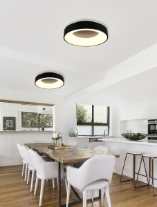 Φωτιστικό Οροφής Trio Lighting LED 27W  Μαύρο Ματ Μεταλλικό Step Dimmable 3100lm 3000K  671210132