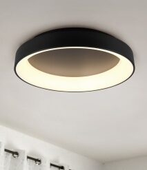 Φωτιστικό Οροφής Trio Lighting LED 48W  Μαύρο Ματ Μεταλλικό Dimmable 5600lm 2700 – 6000K  671290132