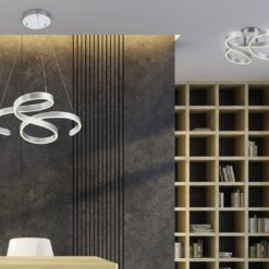 Φωτιστικό Οροφής Trio Lighting LED 40W  Βουρτσισμένο Αλουμίνιο Μεταλλικό Step Dimmable 6000lm 3000K  671310105