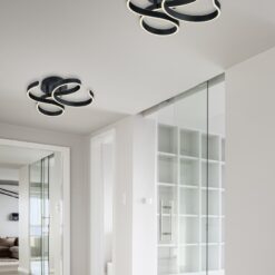 Φωτιστικό Οροφής Trio Lighting LED 40W  Ανθρακί Μεταλλικό Step Dimmable 6000lm 3000K  671310142