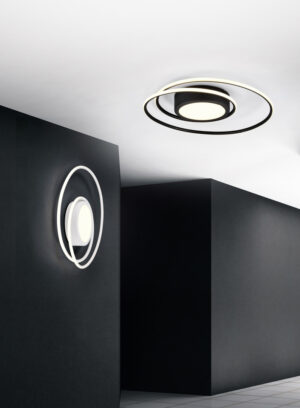 Φωτιστικό Οροφής Trio Lighting  LED 56W Μαύρο Ματ Μεταλλικό Dimmable 6800lm  2700Κ-6000K με Τηλεχειριστήριο – 672310232