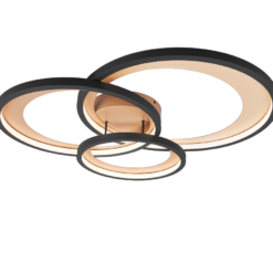 Φωτιστικό Οροφής Trio Lighting  LED 36W Μαύρο Ματ Μεταλλικό Step Dimmable 4300lm  3000K – 673810332