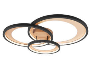 Φωτιστικό Οροφής Trio Lighting  LED 36W Μαύρο Ματ Μεταλλικό Step Dimmable 4300lm  3000K – 673810332