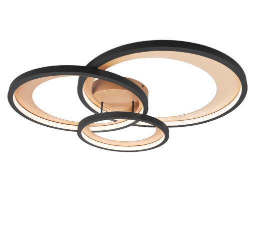 Φωτιστικό Οροφής Trio Lighting  LED 36W Μαύρο Ματ Μεταλλικό Step Dimmable 4300lm  3000K – 673810332