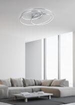 Φωτιστικό Οροφής Trio Lighting LED 38,5W  Νίκελ Ματ Μεταλλικό Step Dimmable 3850lm 3000K  673916007