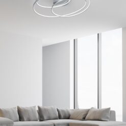 Φωτιστικό Οροφής Trio Lighting LED 38,5W  Νίκελ Ματ Μεταλλικό Step Dimmable 3850lm 3000K  673916007