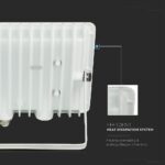20W LED Προβολέας V-TAC Λευκό Σώμα IP65 Θερμό 3000K – 6740