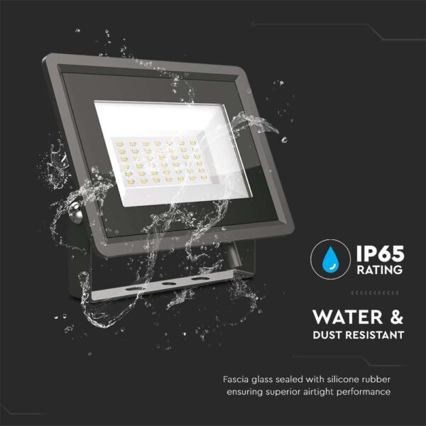 30W LED Προβολέας Μαύρο Σώμα V-TAC IP65 Θερμό 3000K – 6743